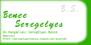 bence seregelyes business card